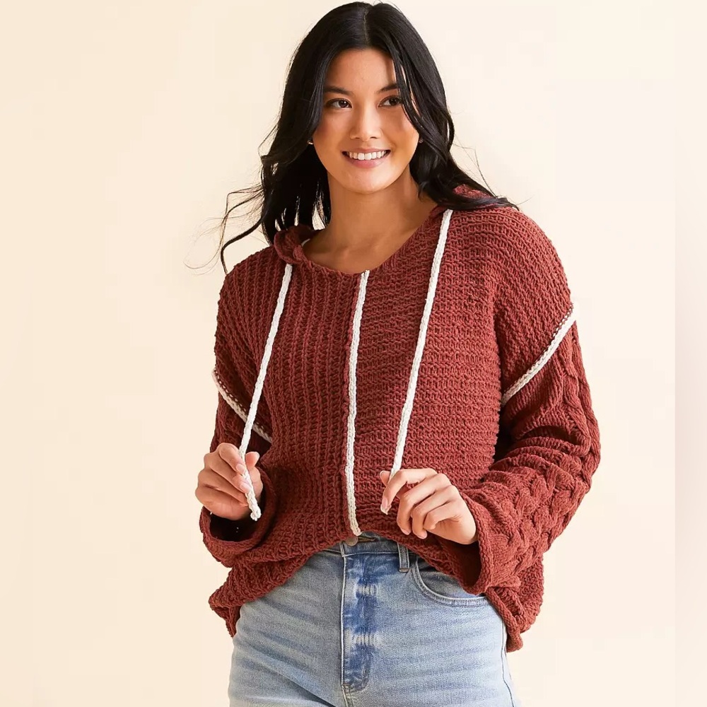 Chenille Hooded Sweater